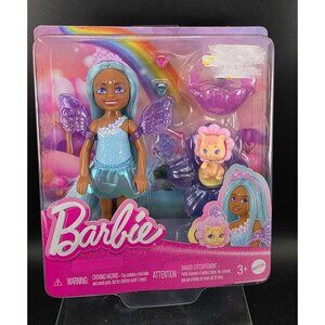 Barbie Chelsea Doll Fairy Theme Set With Accessories Blue Hair & Pet Companion